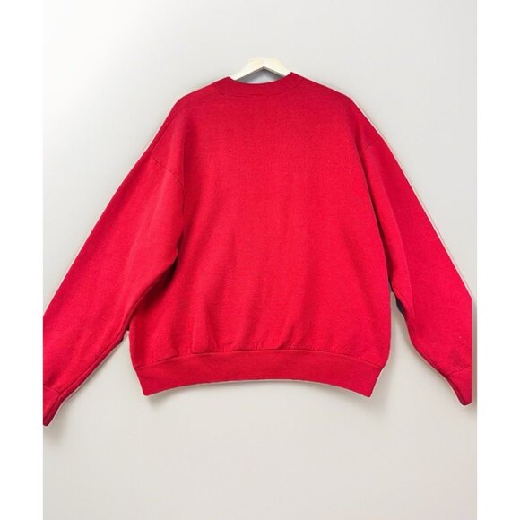 Mickey & Co. Vtg Disney Embroidered Mickey Logo Crewneck Sweatshirt Red Sz M/L - Picture 4 of 9